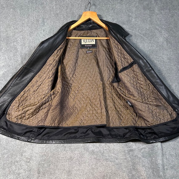 Vintage M JULIAN Wilson Black Leather Jacket Zip Front Thinsulate Mens L - Picture 8 of 16